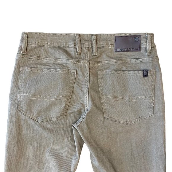 Buffalo David Bitton Simon-X Jeans Mens 30x32 Slim Straight Stretch Tan Brown - Picture 5 of 7